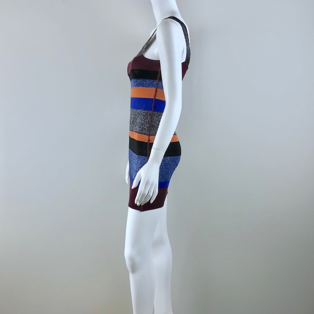 {M Missoni} Metallic Stripe Knit Bandage Dress - Picture 4 of 8